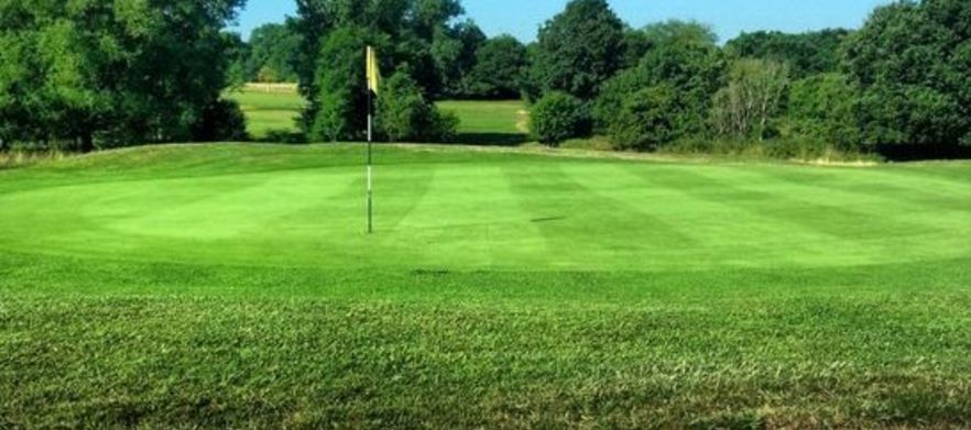 Maylands golf club 11th green and bunker